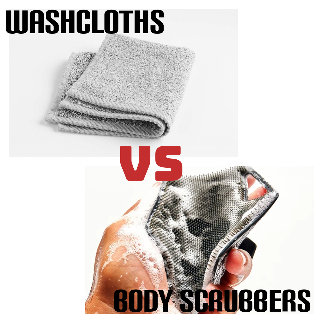 traditional Washcloth vs Silicone Body Scrubber